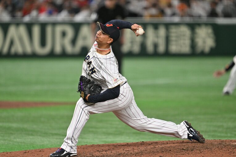 WBC韓国戦で代表デビューした宇田川。打者3人に対し2三振無安打の完璧リリーフ　©︎Naoya Sanuki