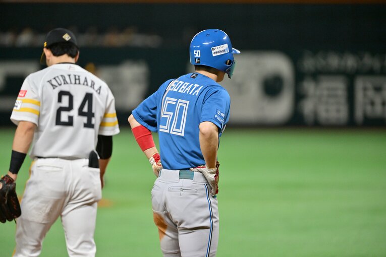 CSファイナル第3戦、代走で登場した日本ハム・五十幡亮汰　©Hideki Sugiyama