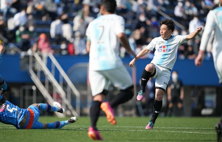 J3開幕戦・YS横浜戦にスタメン出場した宇賀神　©︎Akito Iwamoto