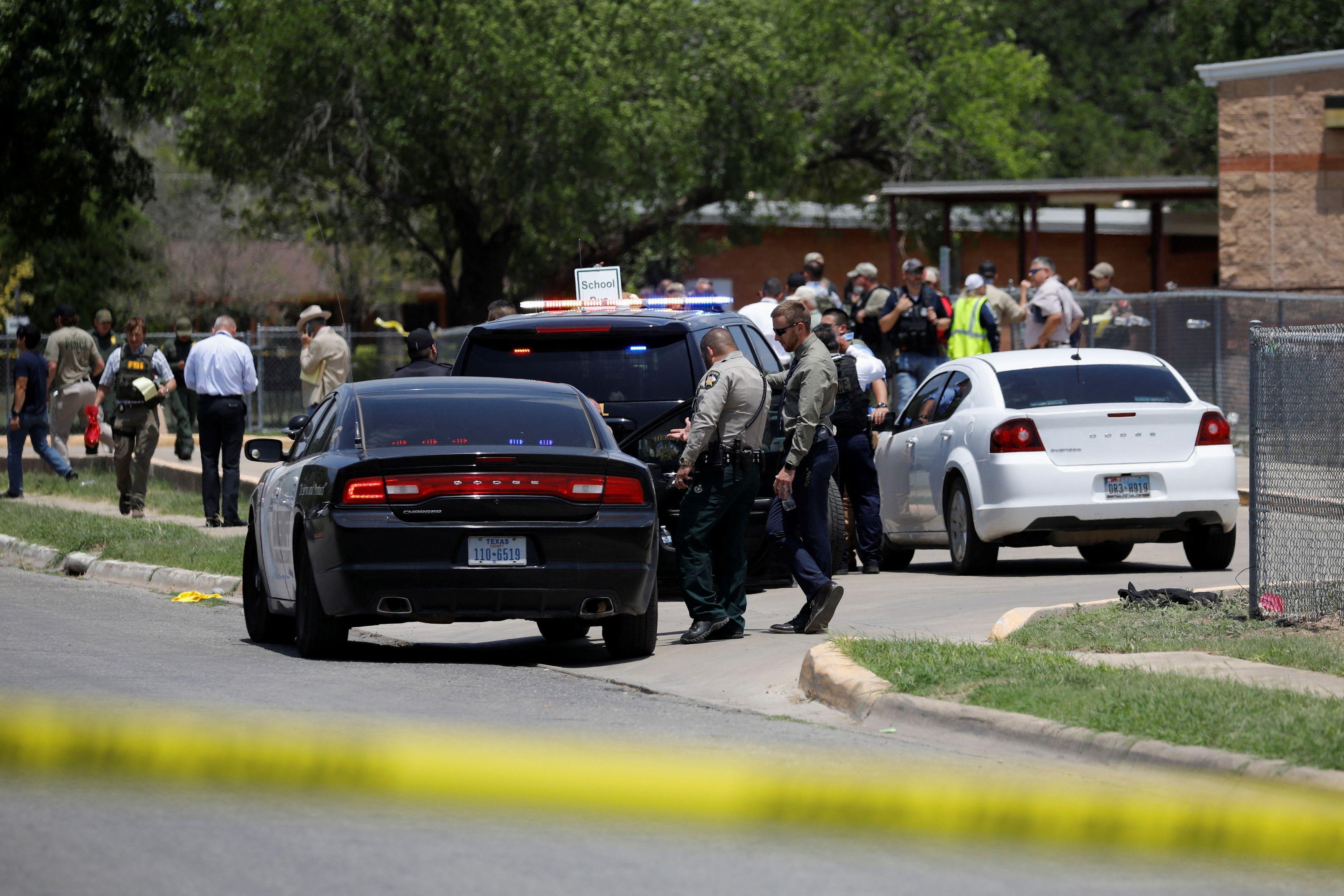 テキサス州ユバルディの小学校で発生した銃乱射事件　©KYODO