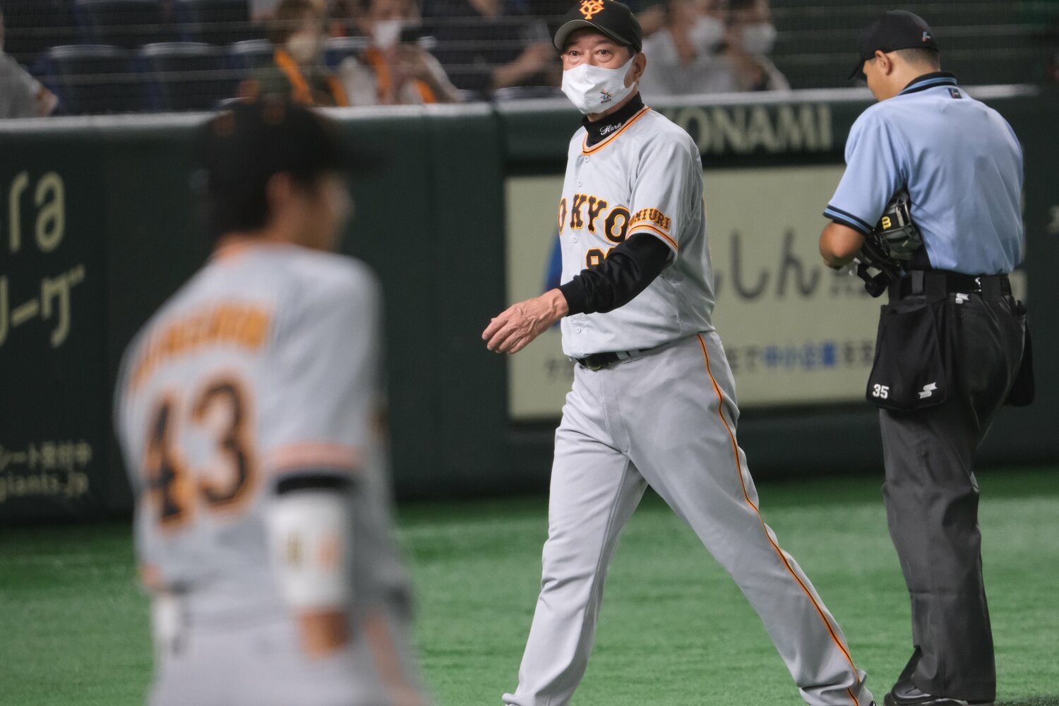 7月22日にコロナ陽性と発表された巨人・原辰徳監督　©︎Naoya Sanuki