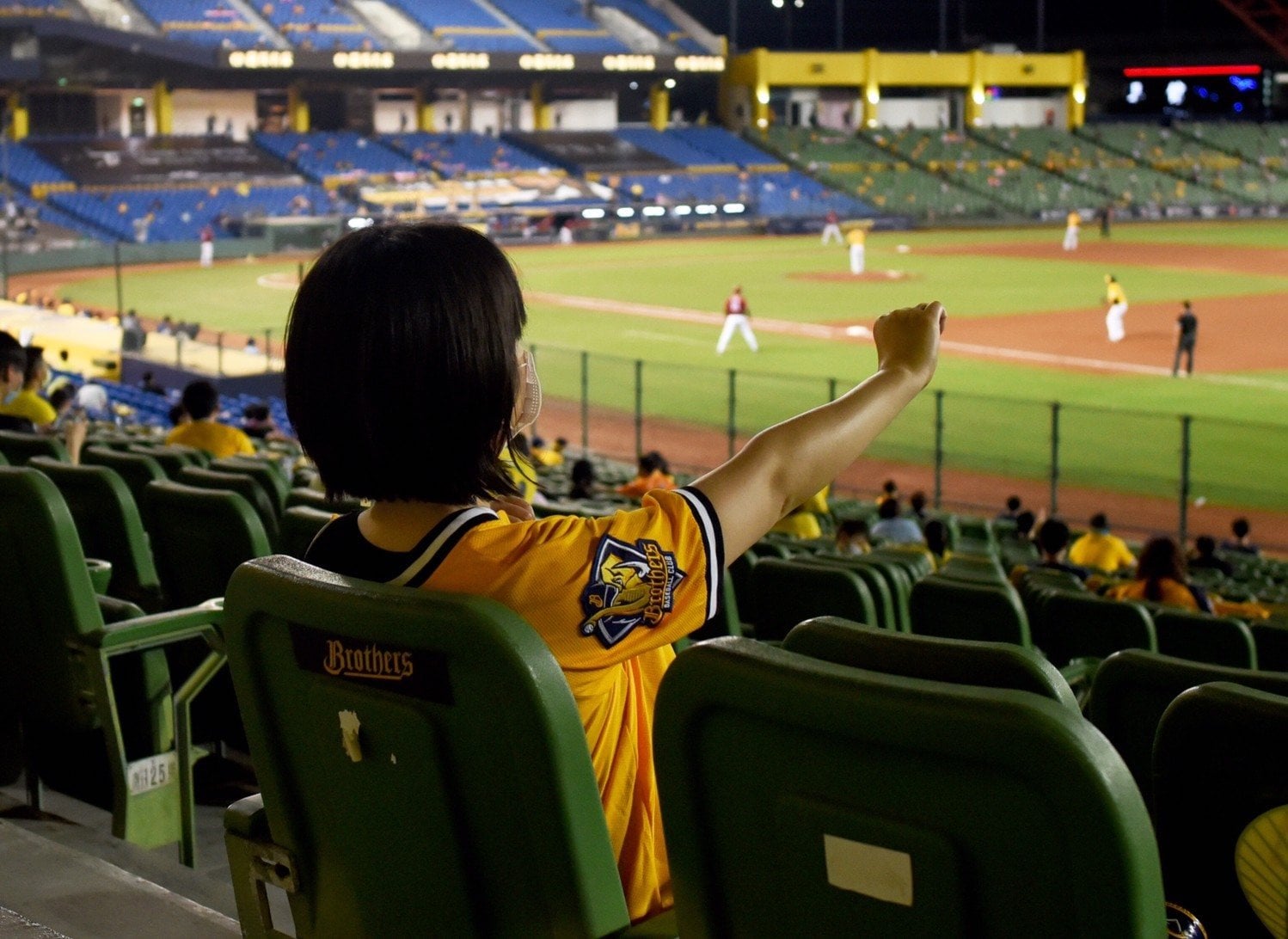 感染症対策中の試合※CPBL提供