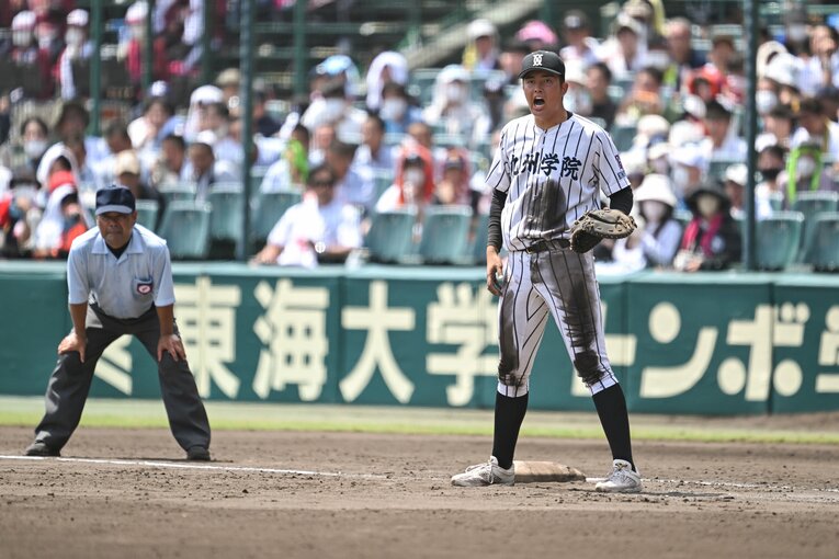 兄譲りのリーダーシップを発揮した九州学院・村上慶太　©Nanae Suzuki