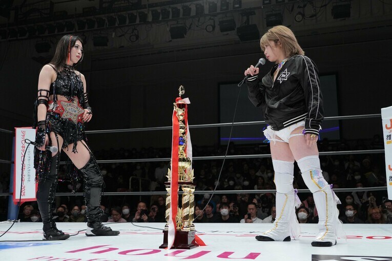 中野たむが次の挑戦者として名乗りをあげたが……　©Essei Hara