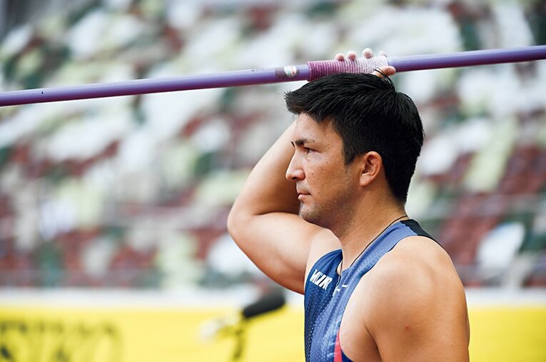 国立競技場で東京五輪の参加標準記録85m00を見据える好記録をマークしたディーン。1年後へ、視界は良好だ ／ photograph by Asami Enomoto