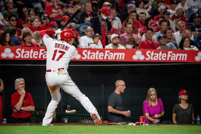 二刀流でシーズンを完走し、リーグMVPに輝いた大谷翔平　©Nanae Suzuki