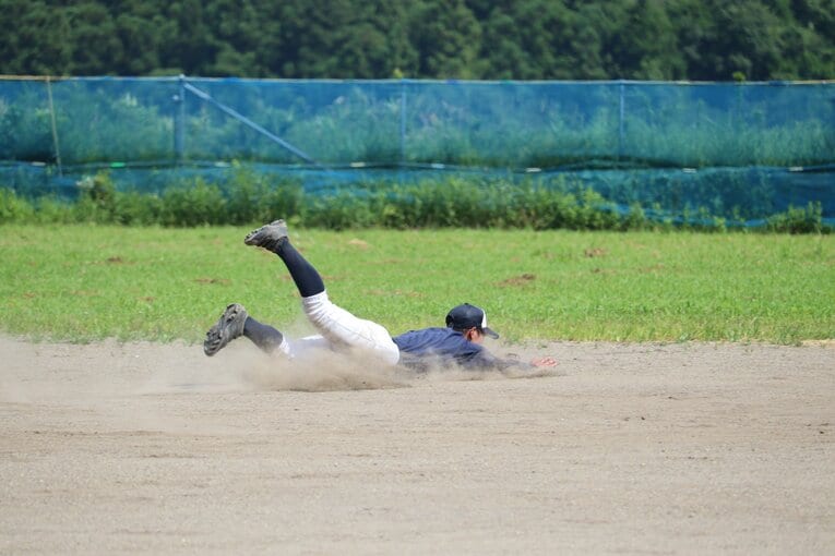 加美農業の練習風景、ノック