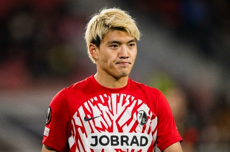 アジアカップ後、ドイツに戻り、フライブルクでプレーする堂安。アジアカップでの敗北について話を振ると… ／ photograph by Getty Images