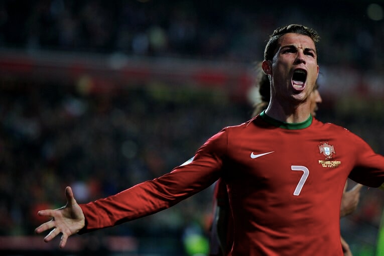 2013年、W杯の最終予選でのC・ロナウド　©Takuya Sugiyama