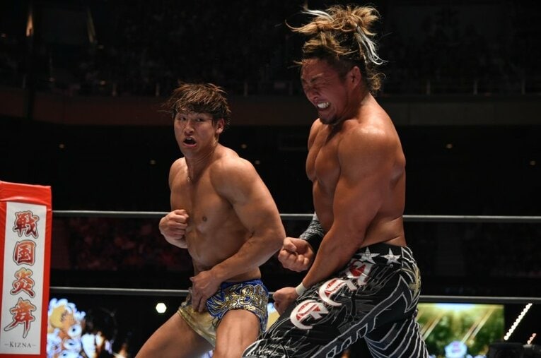 飯伏幸太vs棚橋弘至 ／ photograph by Getty Images