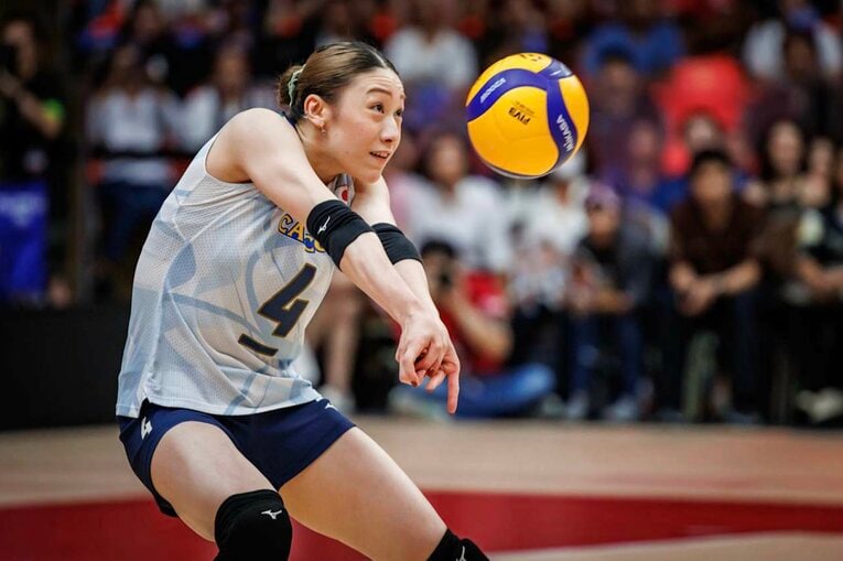 石川真佑（2025年世界選手権・タイ戦）　©︎Volleyball World