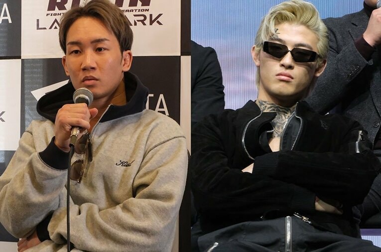 RIZIN LANDMARK 5に出場する朝倉未来（左）と平本蓮 ／ photograph by Norihiro Hashimoto