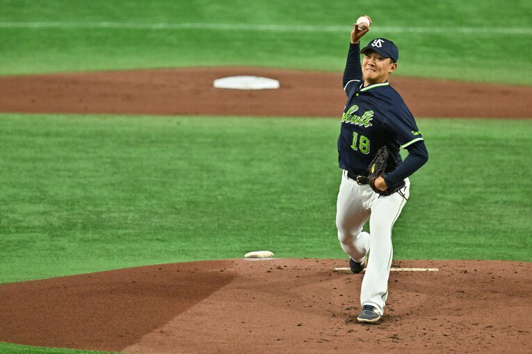 次期エースの奥川は開幕投手を任されたが　©Hideki Sugiyama