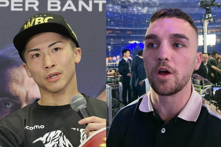 井上尚弥vsルイス・ネリをリングサイドで見届けたサム・グッドマン（25歳） ／ photograph by L）JIJI PRESS　R）Daisuke Sugiura