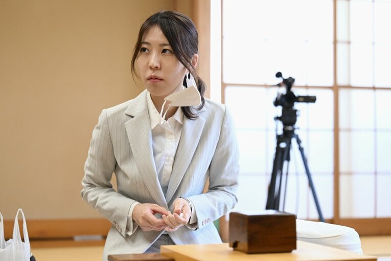 2022年の里見香奈（現・福間姓）　©JIJI PRESS