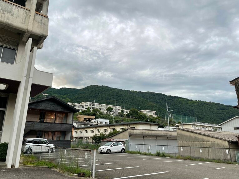 創立103年の池田高校を望む ©NumberWeb 