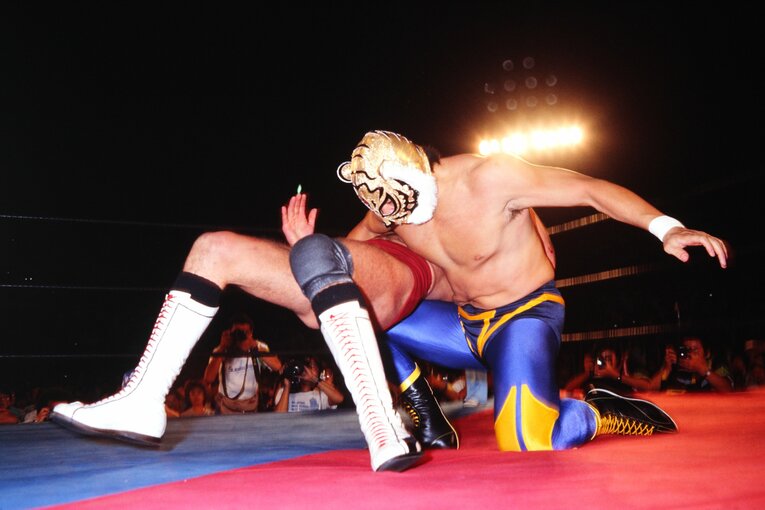 1984年、2代目タイガーマスクのデビュー戦　©AFLO