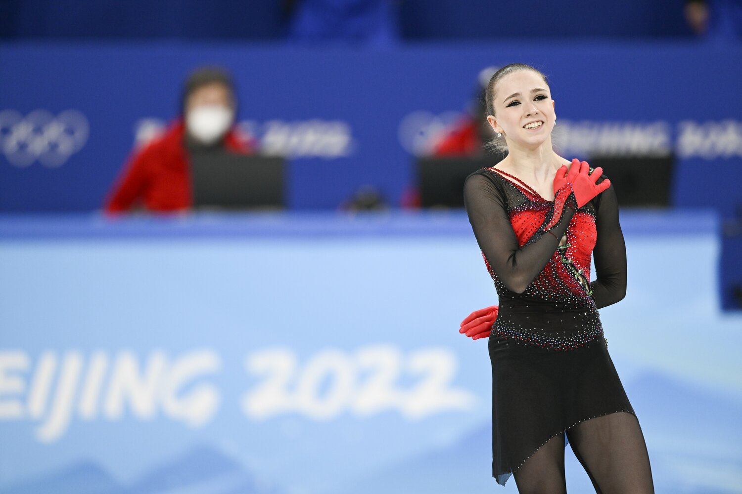 個人戦に先立って行われた団体戦にも登場したワリエワ。他の追随を許さない圧倒的な演技を見せていた　©Enomoto Asami／JMPA