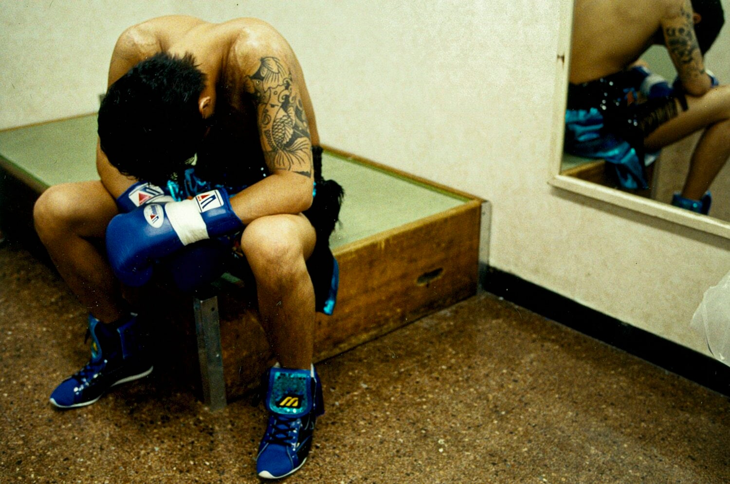 試合後のロッカールームにて ©︎Kenji Hayashi