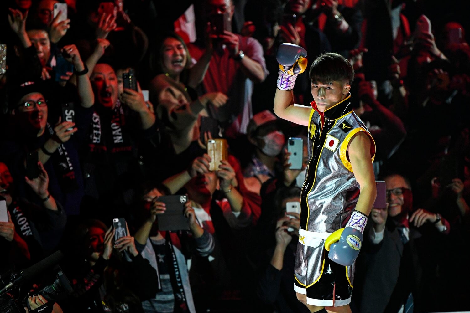 2019年11月7日、ノニト・ドネアとのWBSS決勝に臨む井上。当日のさいたまスーパーアリーナは“異様な空気”に包まれていた　©Takuya Sugiyama