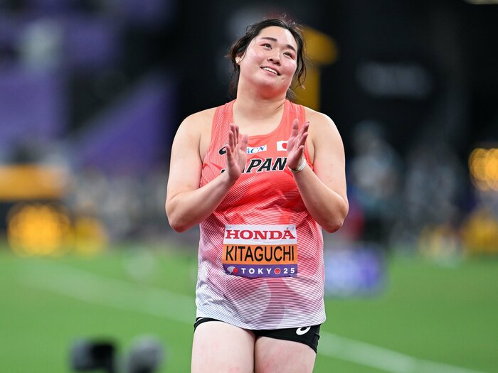 「長い休みは必要かもしれないけど…」“まさかの予選敗退”はなぜ起きた？ 北口榛花が涙を流して語った思い「中継には映らなかった」世界陸上ウラ側＜Number Web＞ photograph by Nanae Suzuki