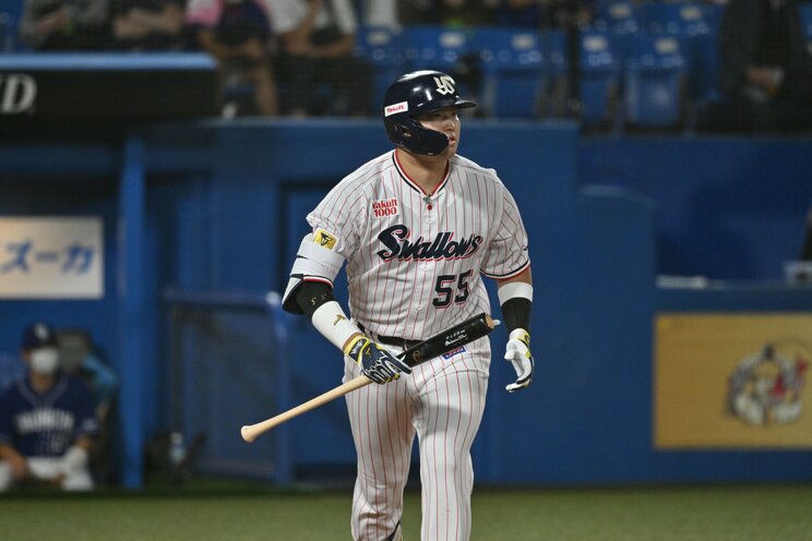 50号本塁打に到達した村上は、この週も打率.368と三冠王へ邁進している　©Hideki Sugiyama