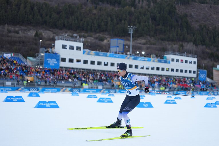 ミラノ五輪に挑んだ渡部暁斗　©Tsutomu Kishimoto／JMPA