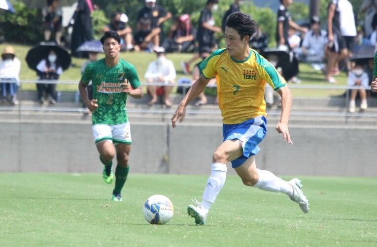 インターハイ2回戦・帝京vs青森山田。帝京7番MF松本琉雅　©︎Takahito Ando