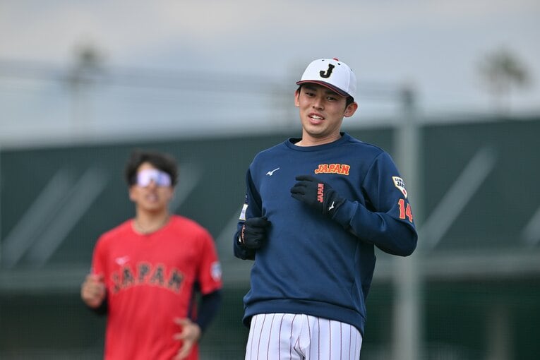 侍ジャパン強化合宿中の佐々木　©︎Hideki Sugiyama