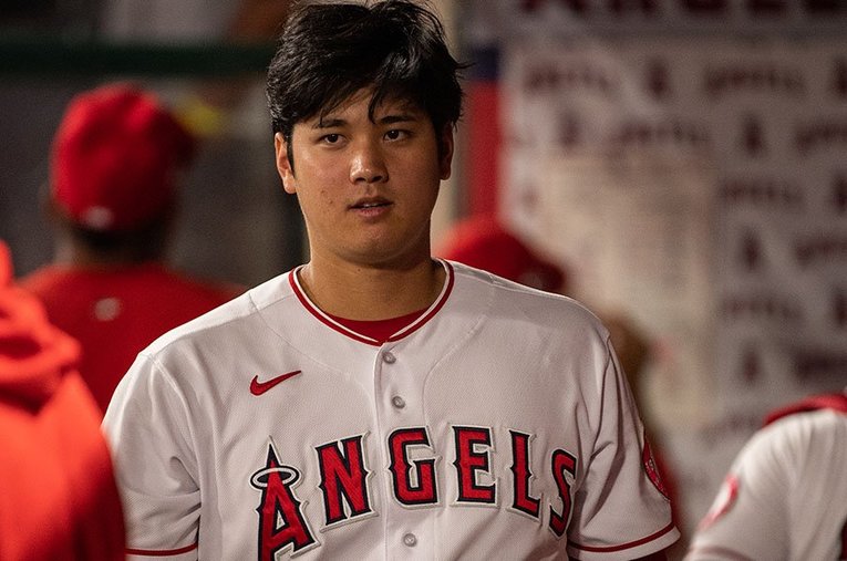 Numberの特別インタビューに応じた大谷翔平。9月9日時点で43本塁打、9勝……投打両面で歴史的な数字を残している ／ photograph by Nanae Suzuki