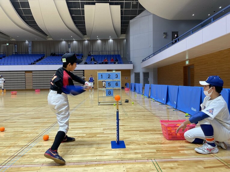 打撃練習の様子　©︎Ayako Oikawa