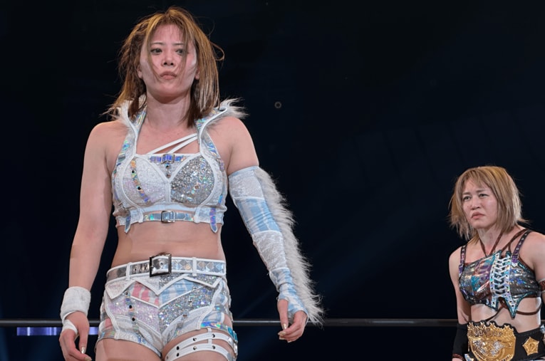 朱里とのIWGP女子王座戦がスターダムでのラストマッチとなった岩谷麻優 ／ photograph by Norihiro Hashimoto