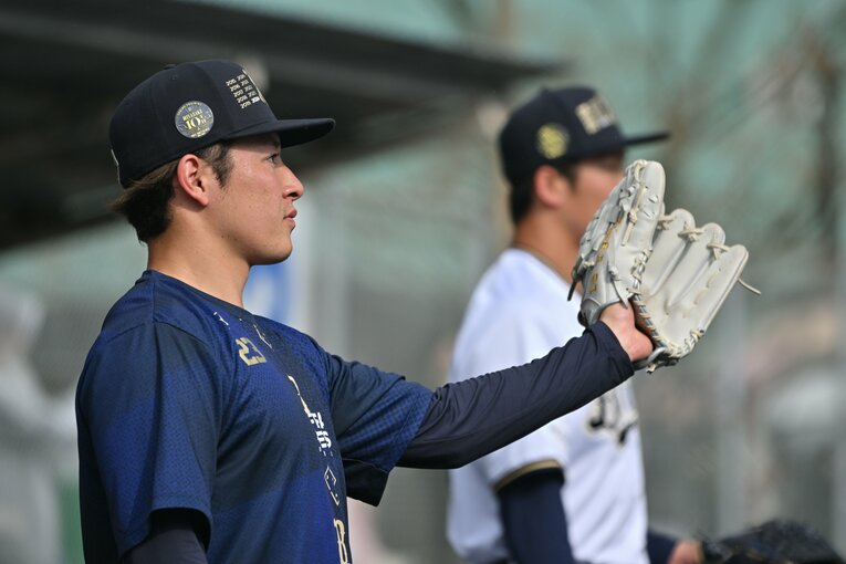 オリックスキャンプで奮闘する吉田輝星　©Hideki Sugiyama