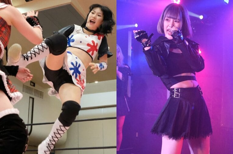 レスラー「YUMI」からアイドルへと華麗なる変身を遂げた黒崎セラ ／ photograph by Norihiro Hashimoto