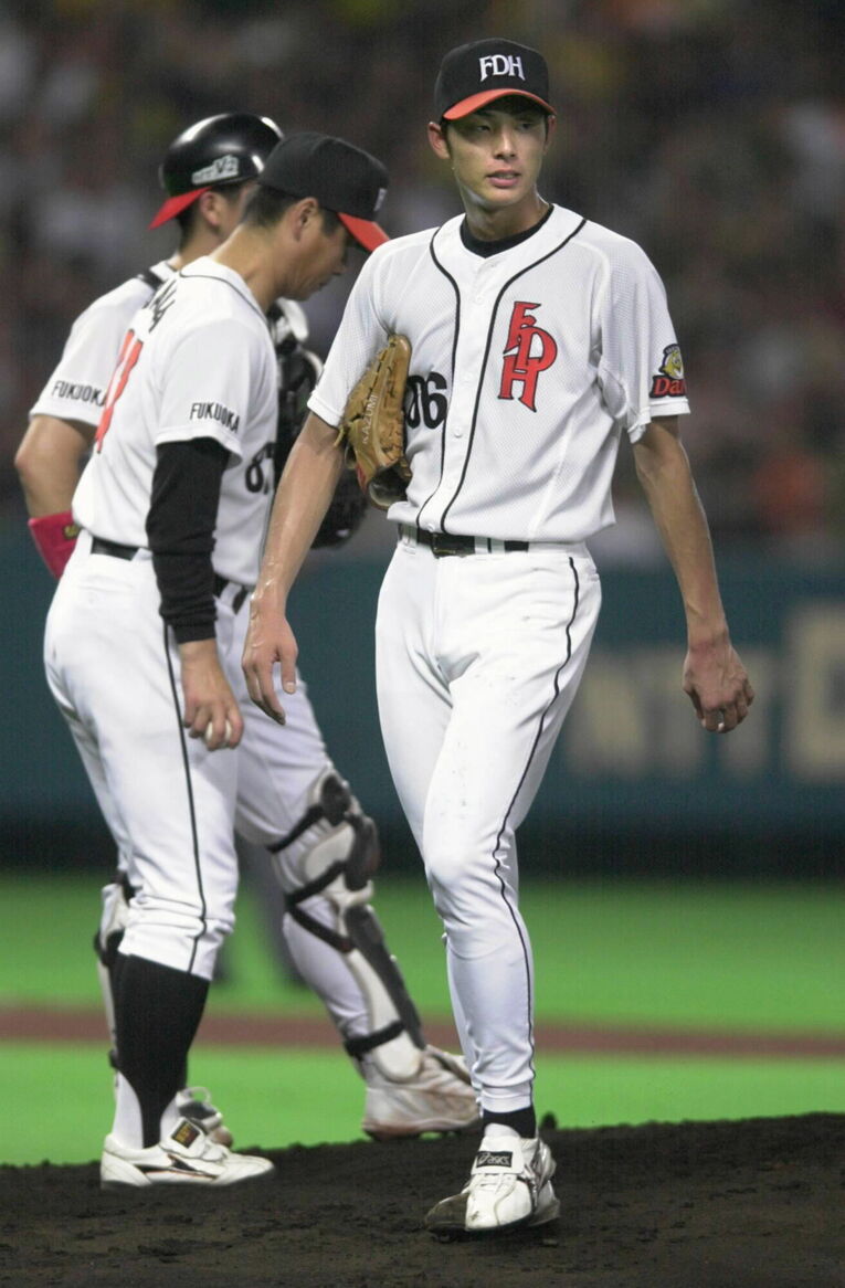 若かりし斉藤和巳（来季から四軍監督に）　©JIJI PRESS