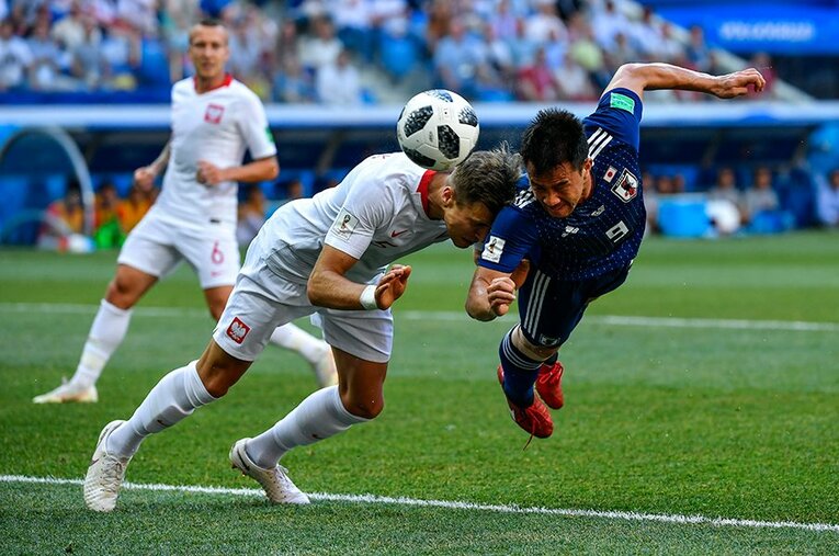 ロシアW杯時の岡崎 ／ photograph by Takuya Sugiyama/JMPA