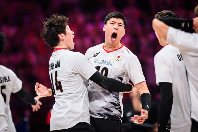高橋健太郎（VNL準決勝スロベニア戦）©︎Volleyball World