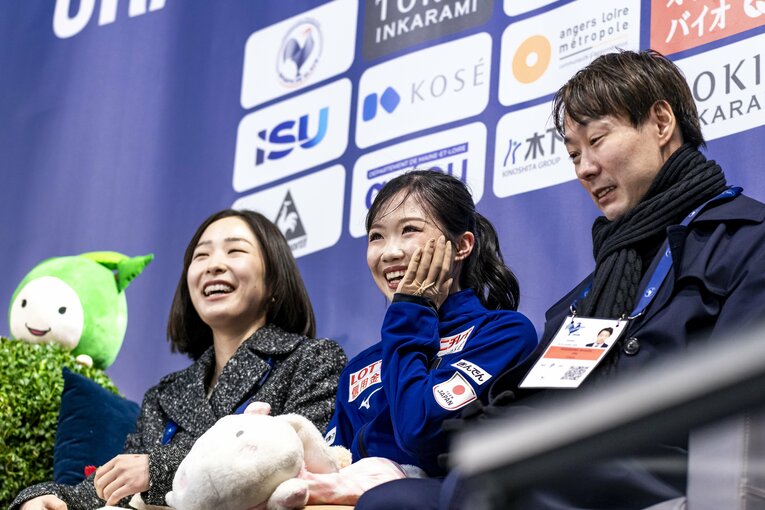中庭コーチ（右）は「改めて彼女の強さを見せてもらった試合になりました」　©Getty Images