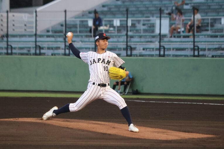 初登板となった南アフリカ戦は5回無失点と好投　©SANKEI SHIMBUN