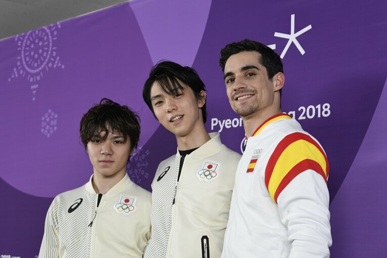 平昌五輪は金メダル羽生、銀メダル宇野、銅メダルにフェルナンデス　©JMPA