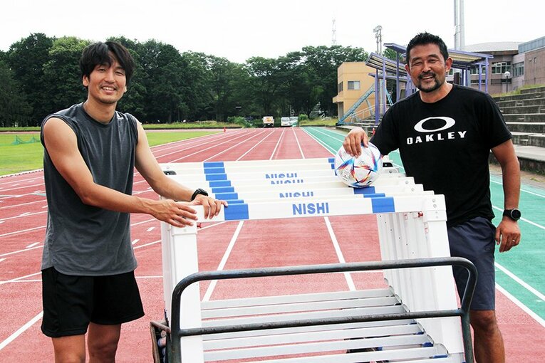 原口と谷川教授　©Satoshi Shigeno