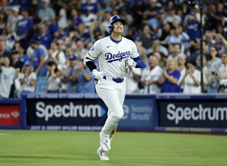 6月21日のエンゼルス戦での一コマ　©Getty Images