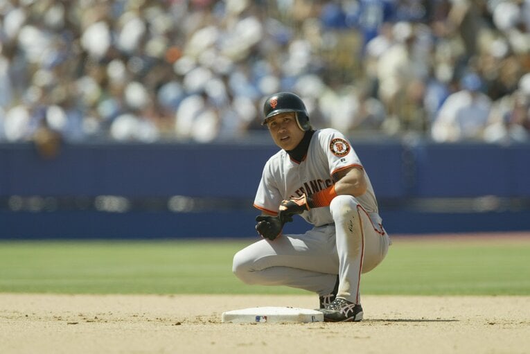 ジャイアンツ時代の新庄。チームメイトから愛されていた　©Getty Images