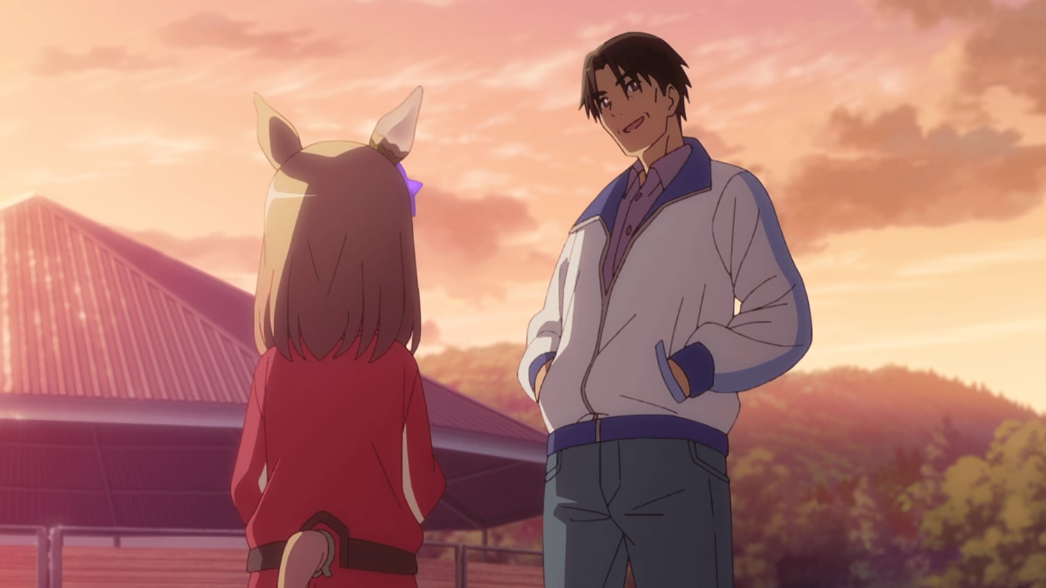 第1話では幼少期のナリタトップロードとトレーナーとの出会いも描かれる ©Cygames, Inc