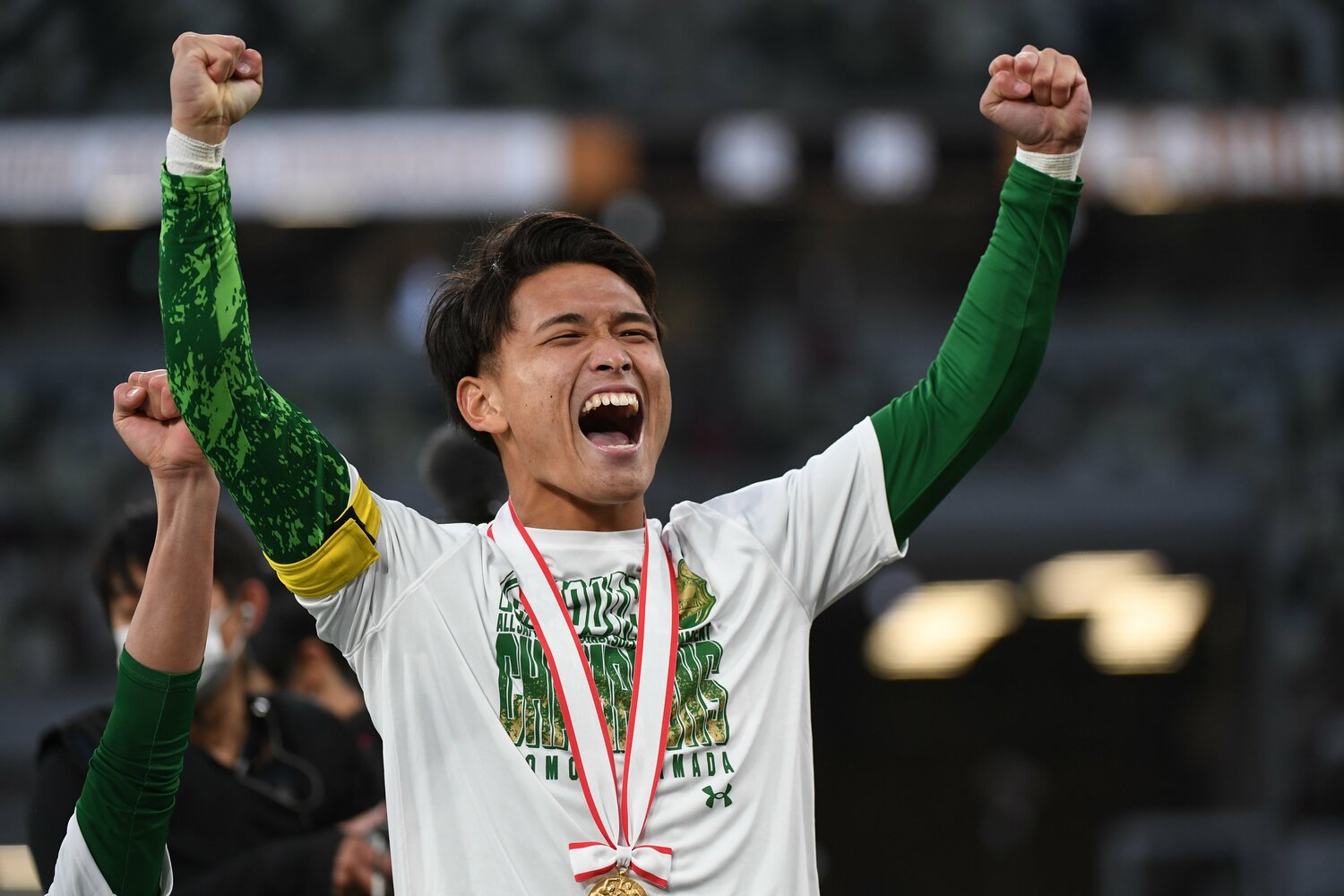 高校選手権では、主将としてチームを優勝に導いた青森山田時代の松木 ©Getty Images