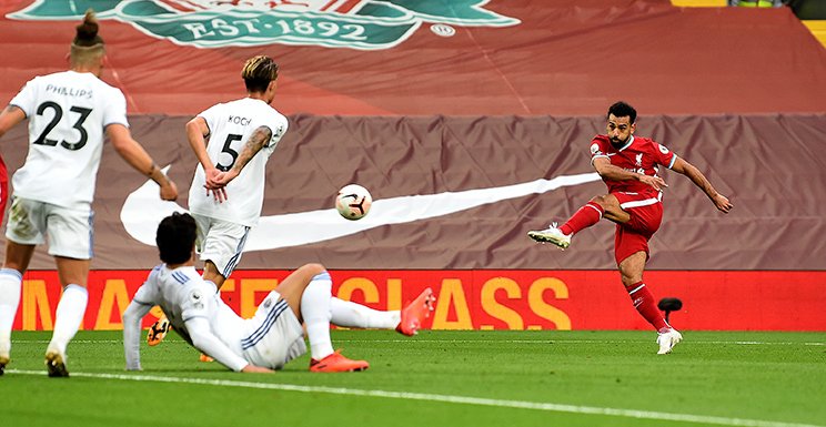 開幕戦から“爆発”したサラー。スイッチの切り替えが一流たる所以なのかもしれない　©Getty Images