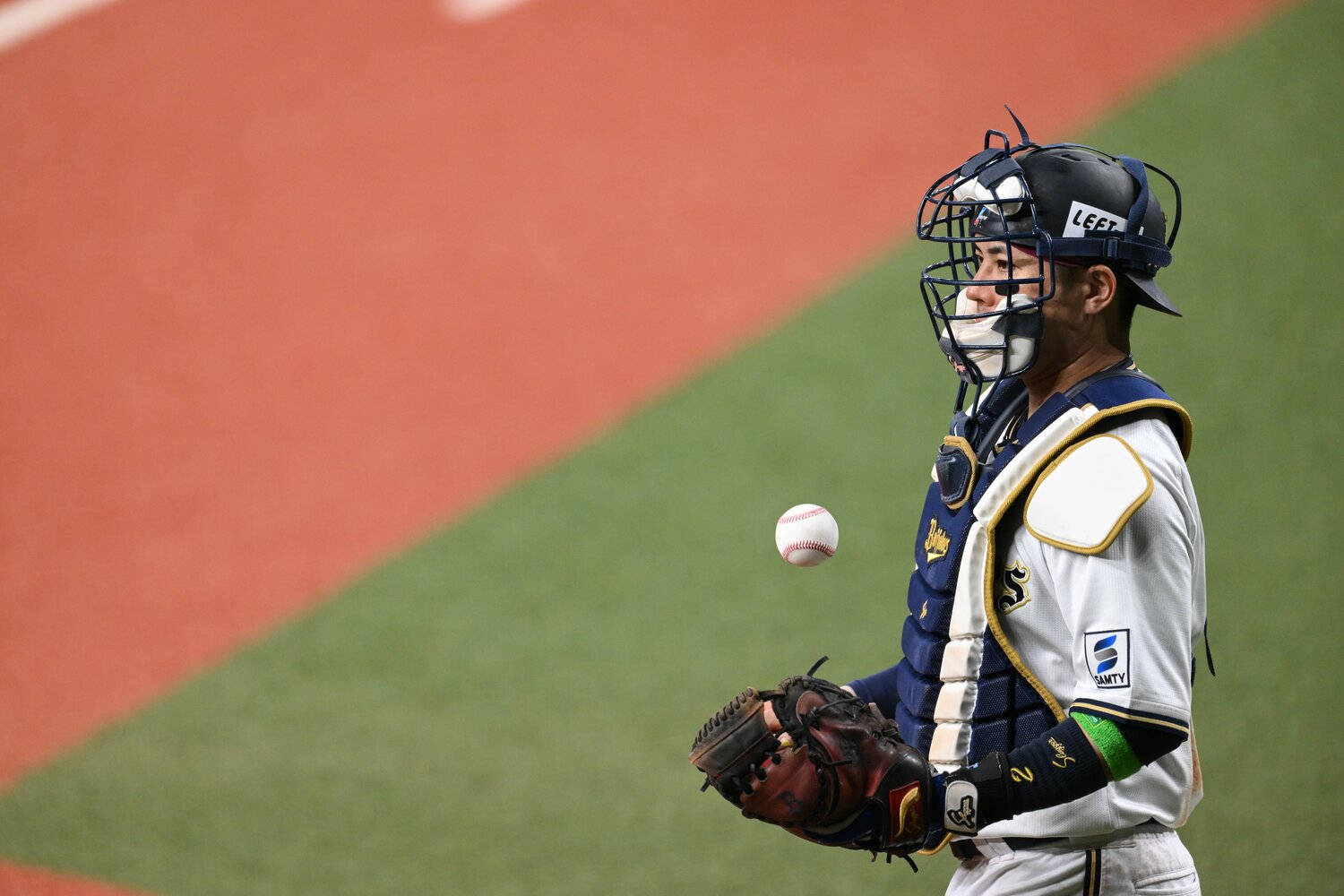 ブロッキング能力の高さは今やNPB随一だ　©Nanae Suzuki