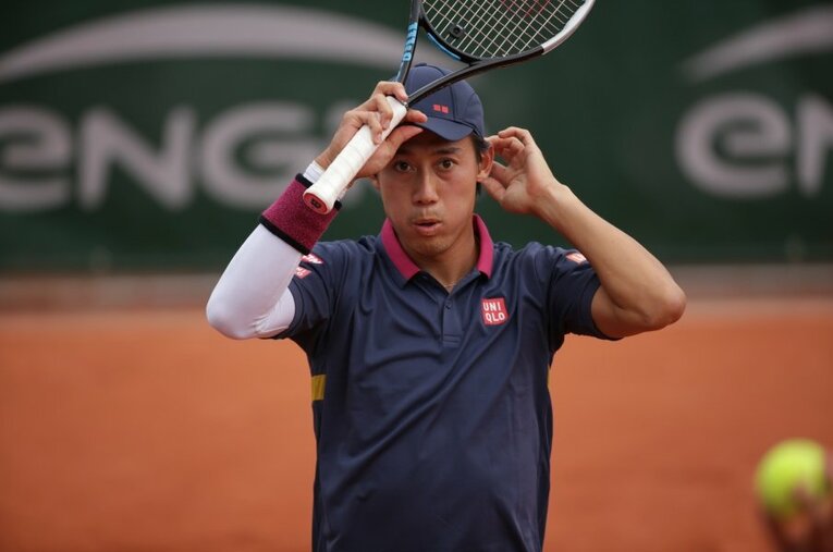 これまでの実績を思えば「2回戦」は早期敗退なのかもしれない。それでも錦織圭は復活の気配を感じさせるショットを放っていた ／ photograph by Hiromasa Mano