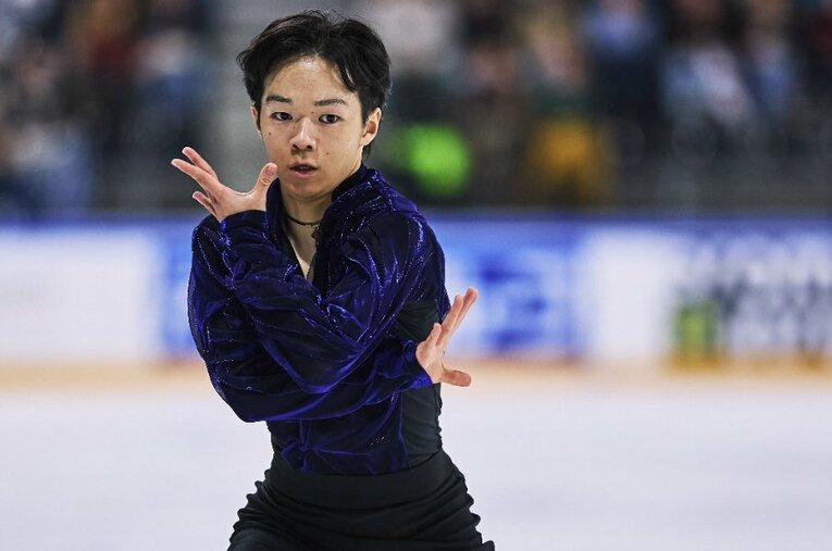 フランス大会にて2年ぶりにGP大会に復帰した鍵山優真 ／ photograph by Getty Images