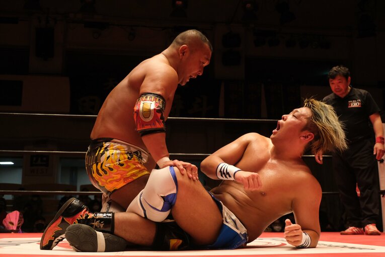 3月には田中将斗と北村彰基が世界ヘビー級王座をかけ対戦。2人が中心となって大谷のいないZERO1を盛り上げ続けた　©Norihiro Hashimoto